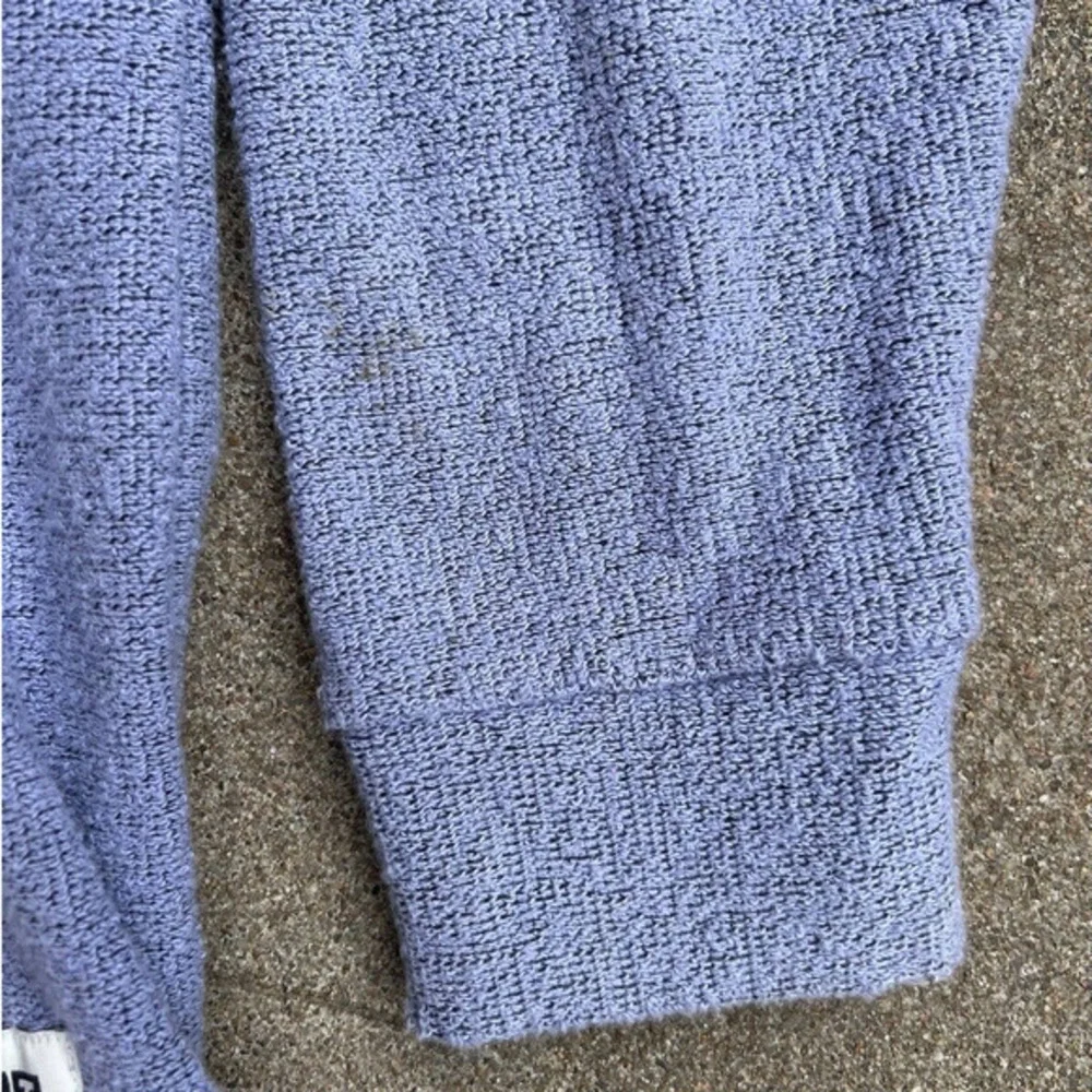 Victorias Secret‎ Pink Turtleneck Size Medium Blue Pullover Terry Cloth Sweater
